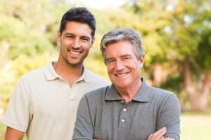 Father with his son looking at the camera