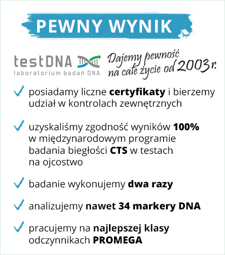 pewność wyniku testu na ojcostwo, czy wynik testu na ojcostwo jest pewny